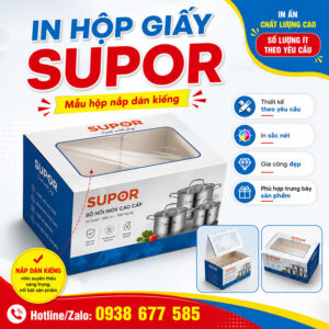 In hộp giấy supor (dán kiếng)