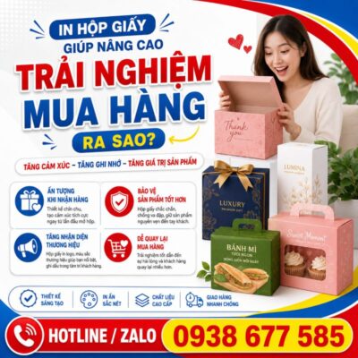 In hộp giấy giúp nâng cao trải nghiệm mua hàng ra sao?