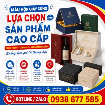 Mẫu hộp giấy cứng – lựa chọn cho sản phẩm cao cấp