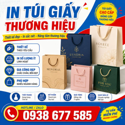 In Túi Giấy Thương Hiệu TP.HCM – Giải Pháp Bao Bì Nâng Tầm Nhận Diện Doanh Nghiệp