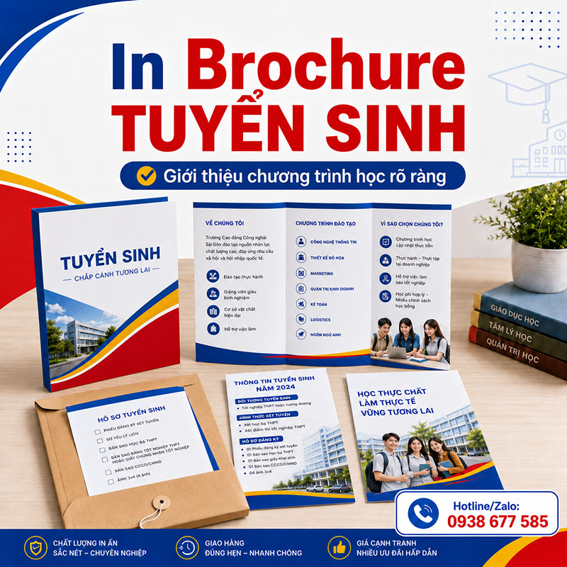 In brochure tuyển sinh