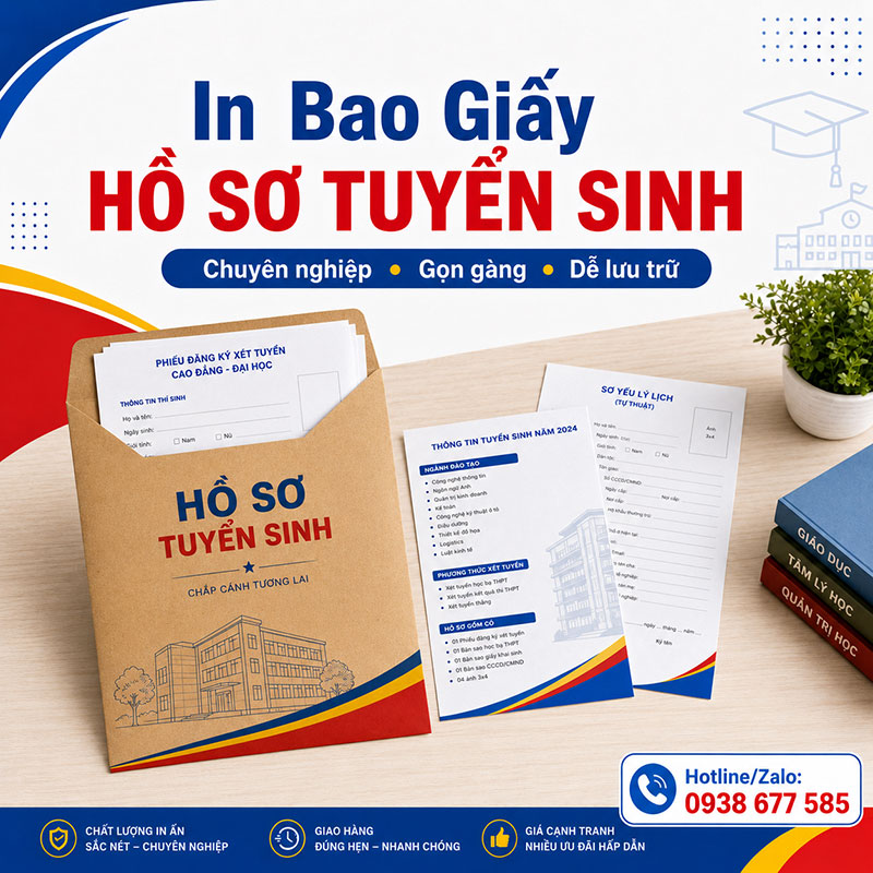 In hồ sơ tuyển sinh tại TPHCM
