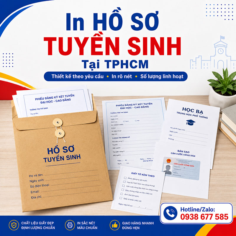 In hồ sơ tuyển sinh tại TPHCM