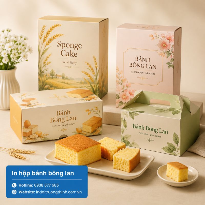 In hộp bánh bông lan tại TPHCM