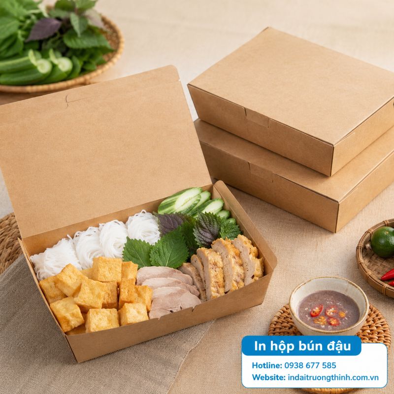 In hộp bún đậu tại TPHCM