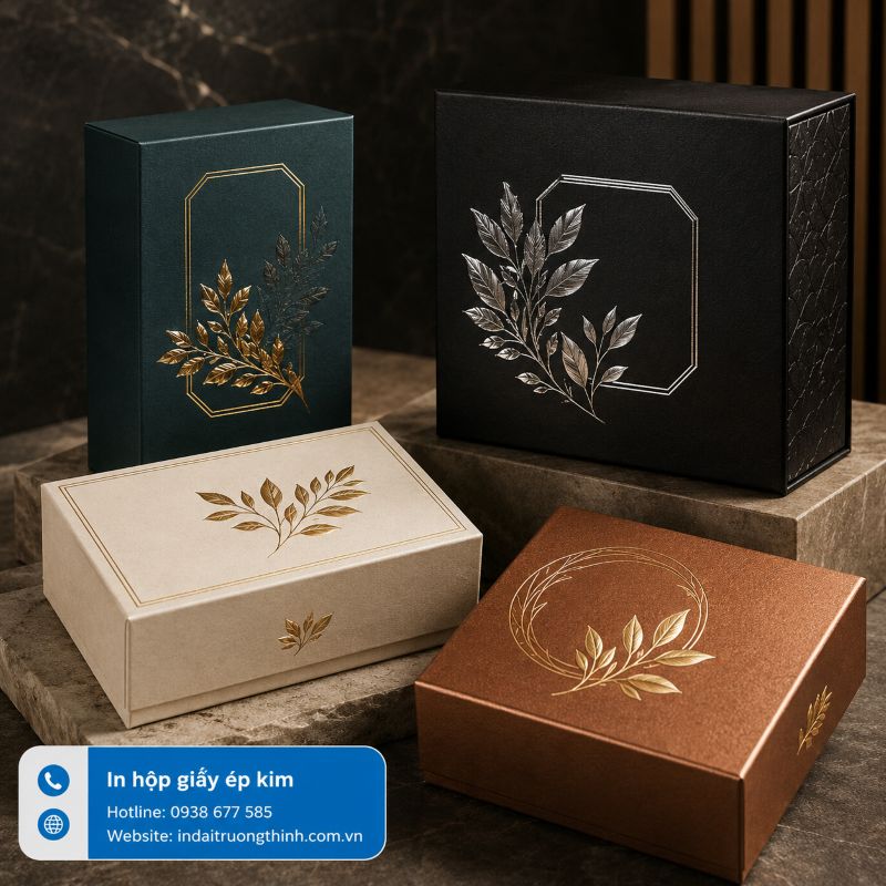 In hộp giấy ép kim tại TPHCM
