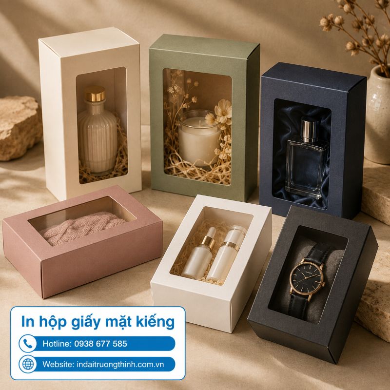 In hộp giấy mặt kiếng tại TPHCM