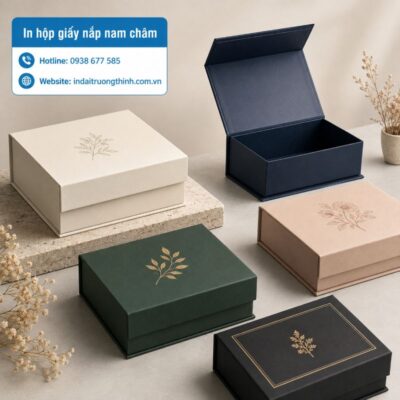 In hộp giấy nắp nam châm tại TPHCM