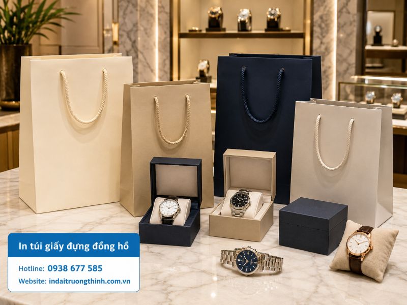 In túi giấy đựng đồng hồ tại TPHCM