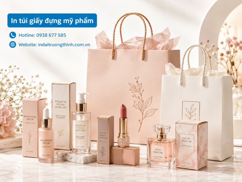 In túi giấy đựng mỹ phẩm tại TPHCM