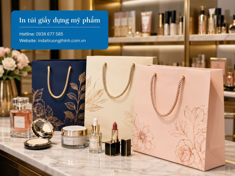 In túi giấy đựng mỹ phẩm tại TPHCM