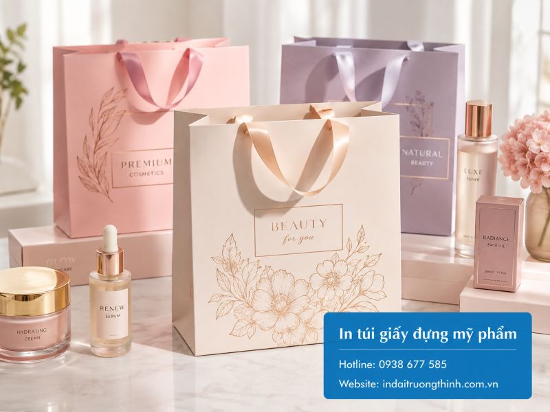 In túi giấy đựng mỹ phẩm tại TPHCM