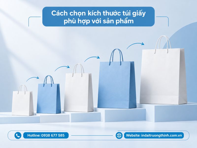 Cách chọn kích thước túi giấy phù hợp với sản phẩm