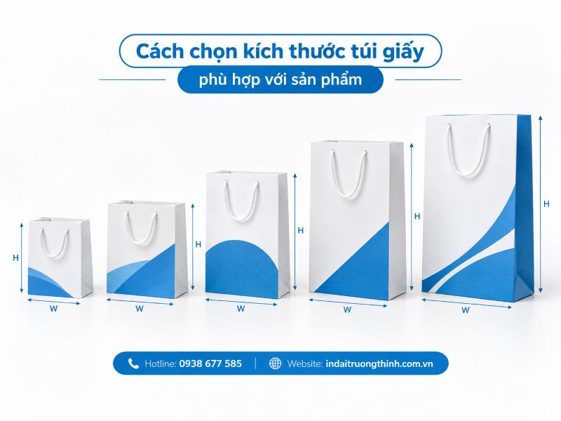 Cách chọn kích thước túi giấy phù hợp với sản phẩm