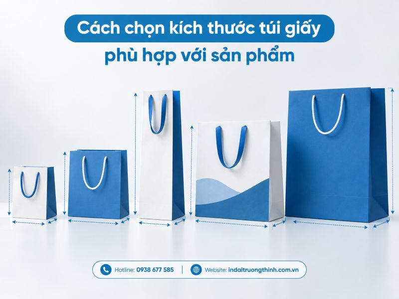 Cách chọn kích thước túi giấy phù hợp với sản phẩm