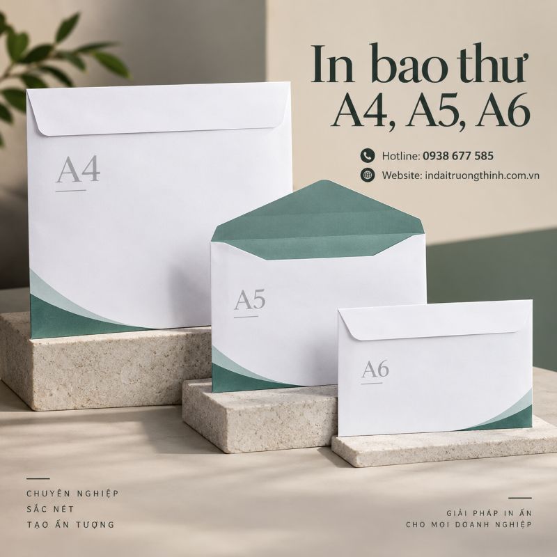 In bao thư A4, A5, A6 tại TPHCM