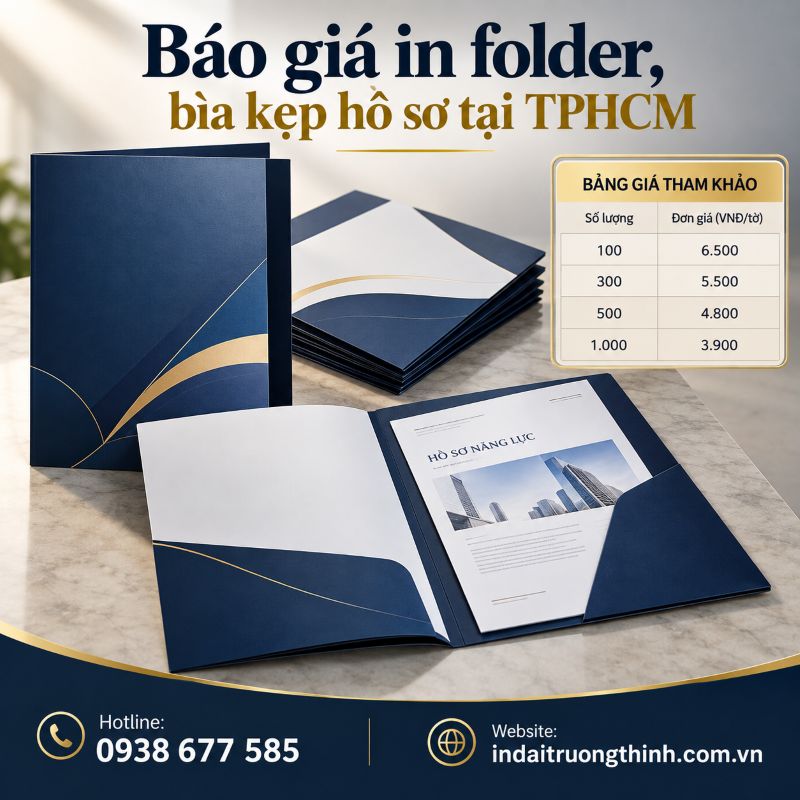 Báo giá in folder, bìa kẹp hồ sơ tại TPHCM