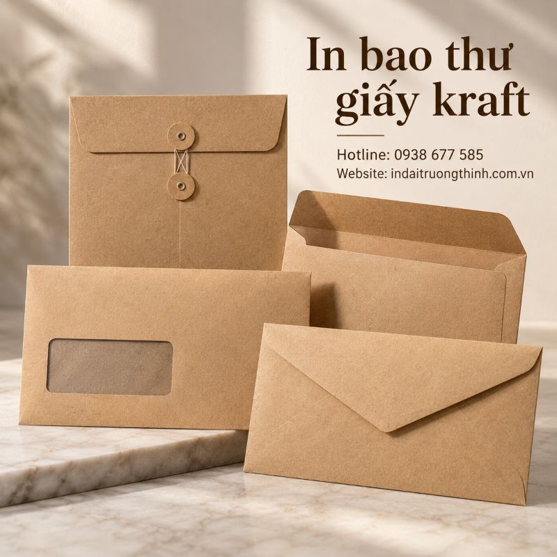 In bao thư giấy Kraft tại TPHCM