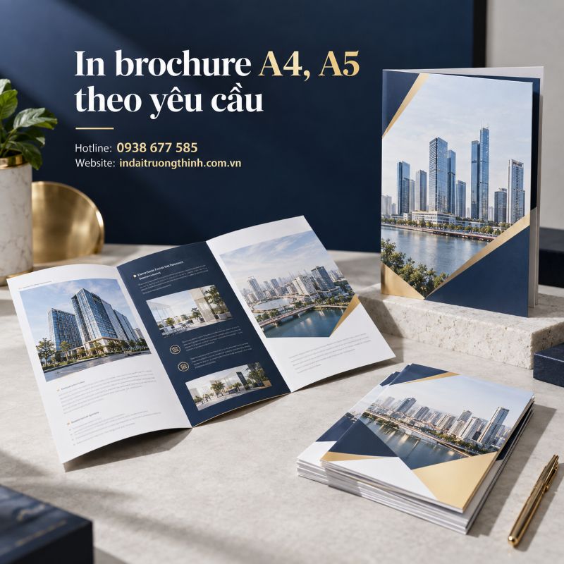 In brochure A4, A5 theo yêu cầu