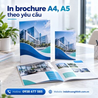 In brochure A4, A5 theo yêu cầu