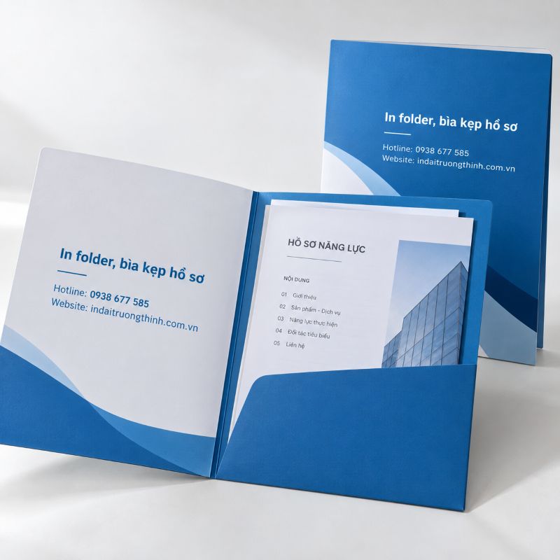 In folder, bìa kẹp hồ sơ giá rẻ theo yêu cầu tại TPHCM