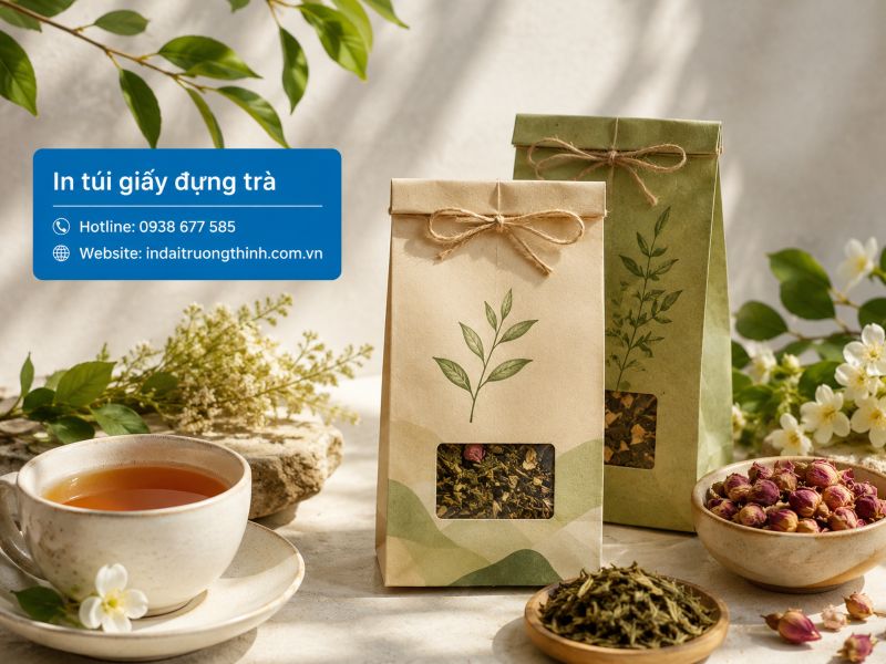 In túi giấy đựng trà tại TPHCM
