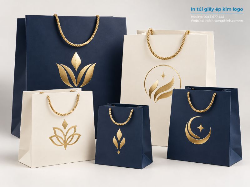 In túi giấy ép kim logo tại TPHCM theo yêu cầu