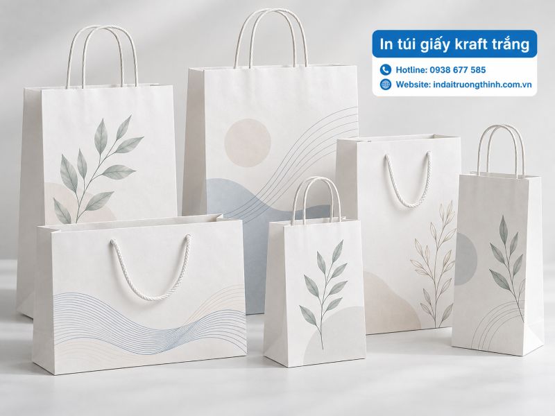 In túi giấy kraft trắng tại TPHCM