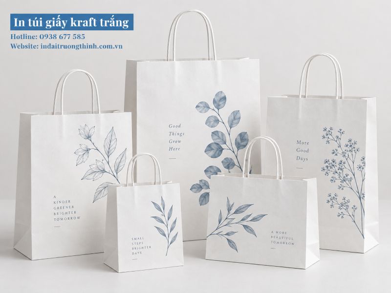 In túi giấy kraft trắng tại TPHCM