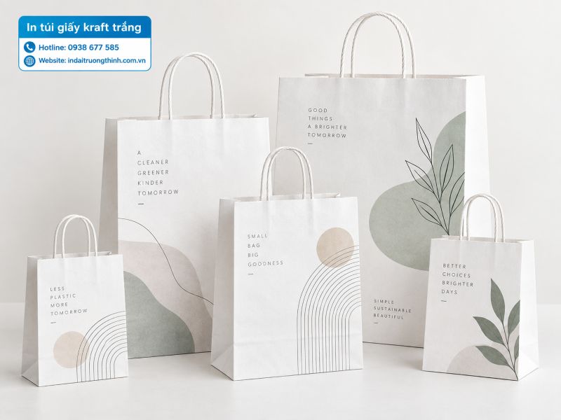 In túi giấy kraft trắng tại TPHCM