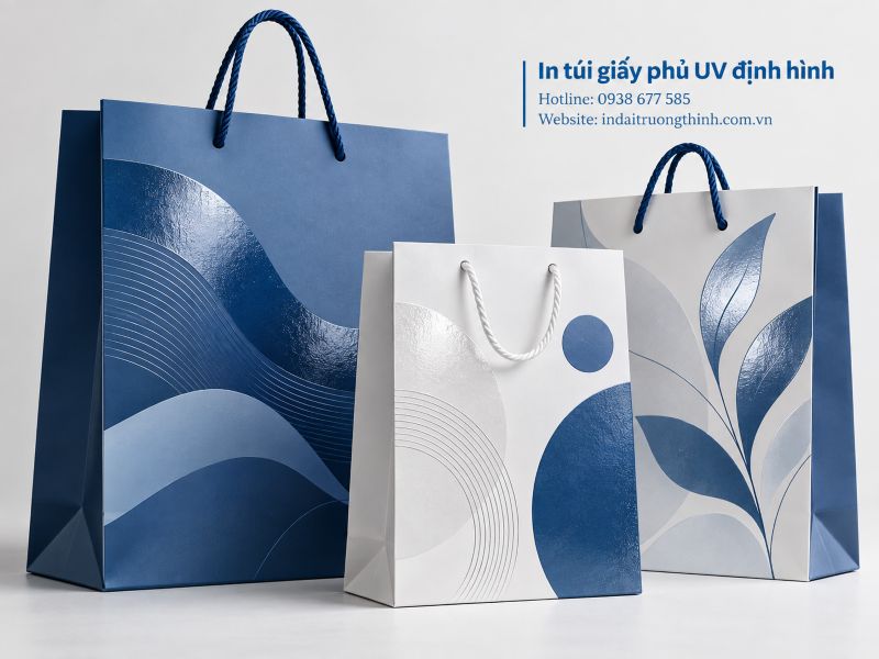 In túi giấy phủ UV định hình tại TPHCM theo yêu cầu