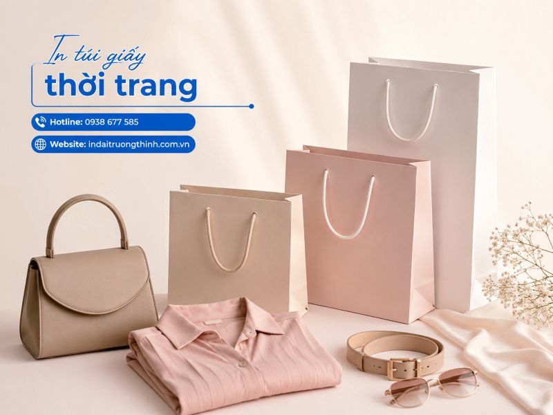 In túi giấy cho shop thời trang tại TPHCM