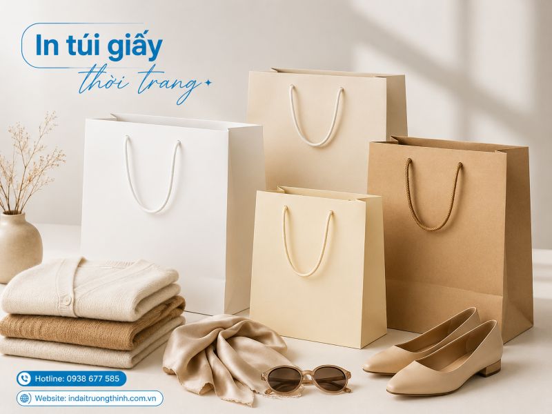 In túi giấy cho shop thời trang tại TPHCM
