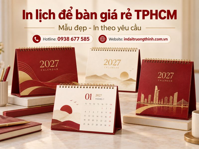 In lịch để bàn giá rẻ TPHCM