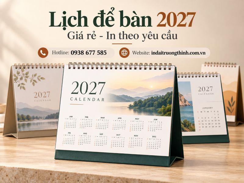 In lịch để bàn giá rẻ TPHCM