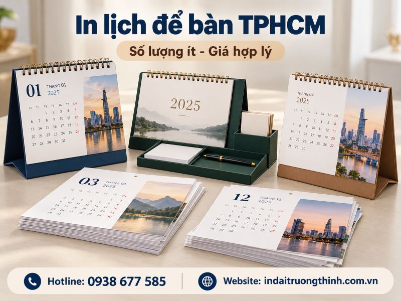 In lịch để bàn giá rẻ TPHCM