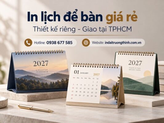 In lịch để bàn giá rẻ TPHCM